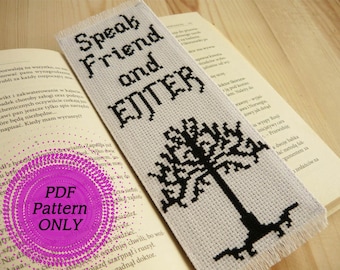 Pattern - Cross stitch bookmark - Lord of the Rings (download pdf)