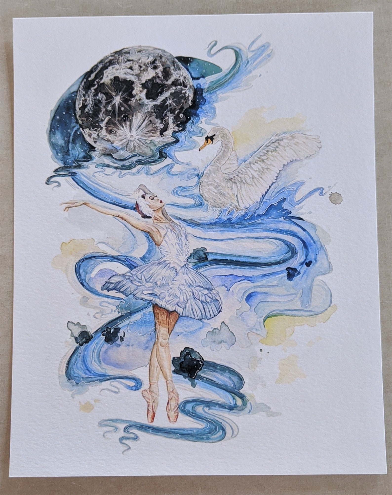 Swan Lake Ballerina Giclee Print, Odette, Ballet Series - Etsy