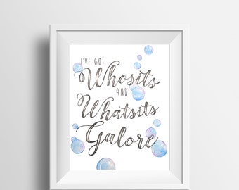 Whosits and Whatsits Galore Digital Print // Little Mermaid Print // Mermaid Digital Print // Downloadable Art