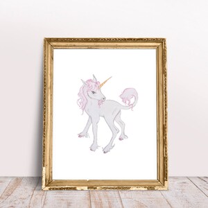 Unicorn watercolor INSTANT DOWNLOAD, Unicorn art print, Unicorn gift, Pink Unicorn, Unicorn Nursery Decor, nursery wall art