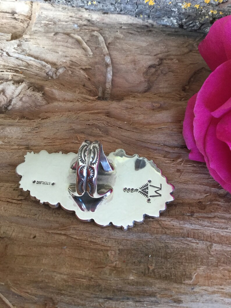 Charoite Artisan Handmade Ring with an Ameythst WildflowerBohoChic Jewelry SouthwesternSterling Silver size 7