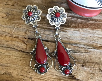 Rosarita Earrings~ Sterling Silver~ Artisan Handmade~ Southwestern Repousse Style