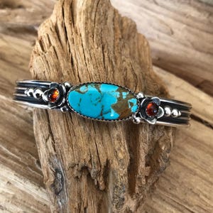 Royston Turquoise Cuff Bracelet~ Sterling Silver~ XXL size~ Artisan  Handmade~  Southwestern (5129)