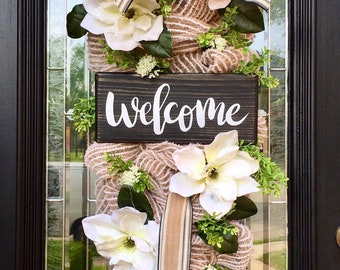 44"XXL Magnolia Swag, Farmhouse style, Magnolia Wreath, Year Around Wreath, Welcome Wreath