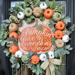 Fall wreath, pumpkin wreath