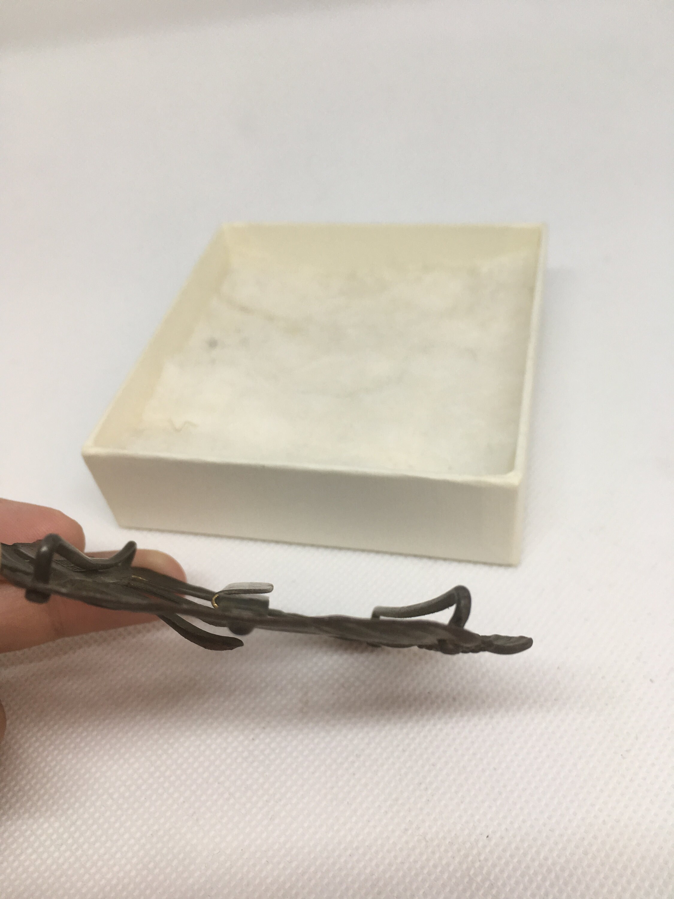 アンティーク アール ヌーボー様式のベルト バックル、1900 年代初頭の