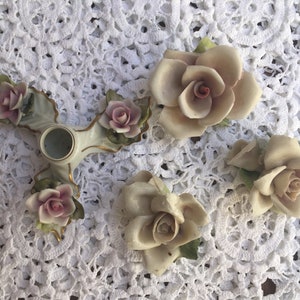 Vintage 1960s four pieces Capodimonte porcelain wedding favors