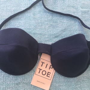 Vintage 90s dead stock blue cotton bikini top