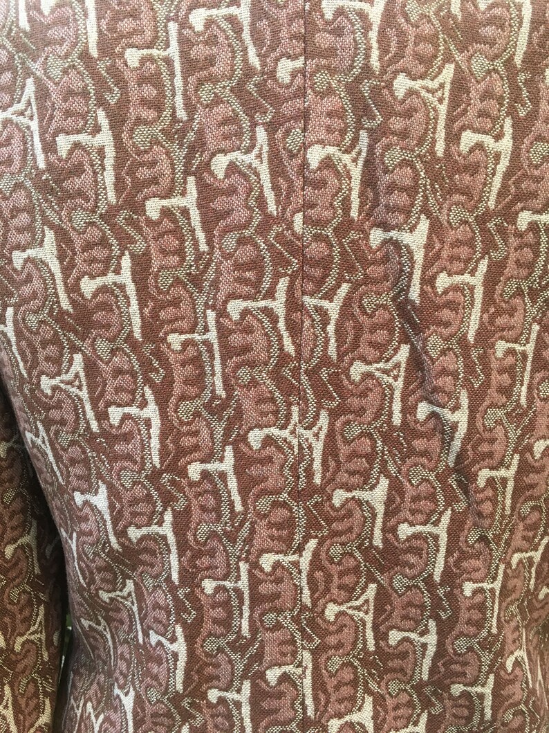 Vintage 70s amazing mens patterned blazer