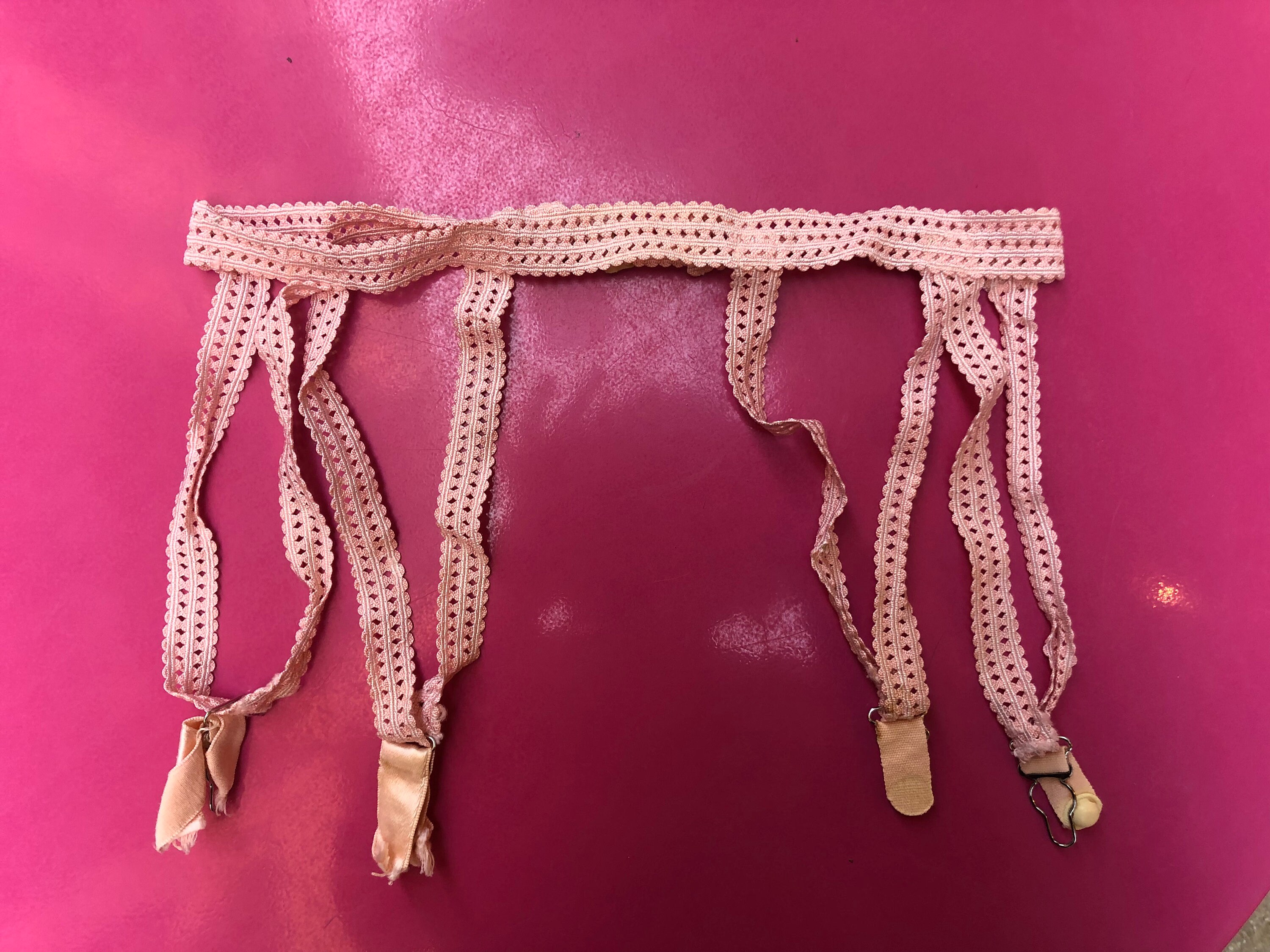 Pink Suspender Belt Etsy UK