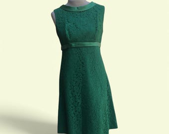 maggy london green lace dress Vintage Maggy London Light Green Lace Back Dress