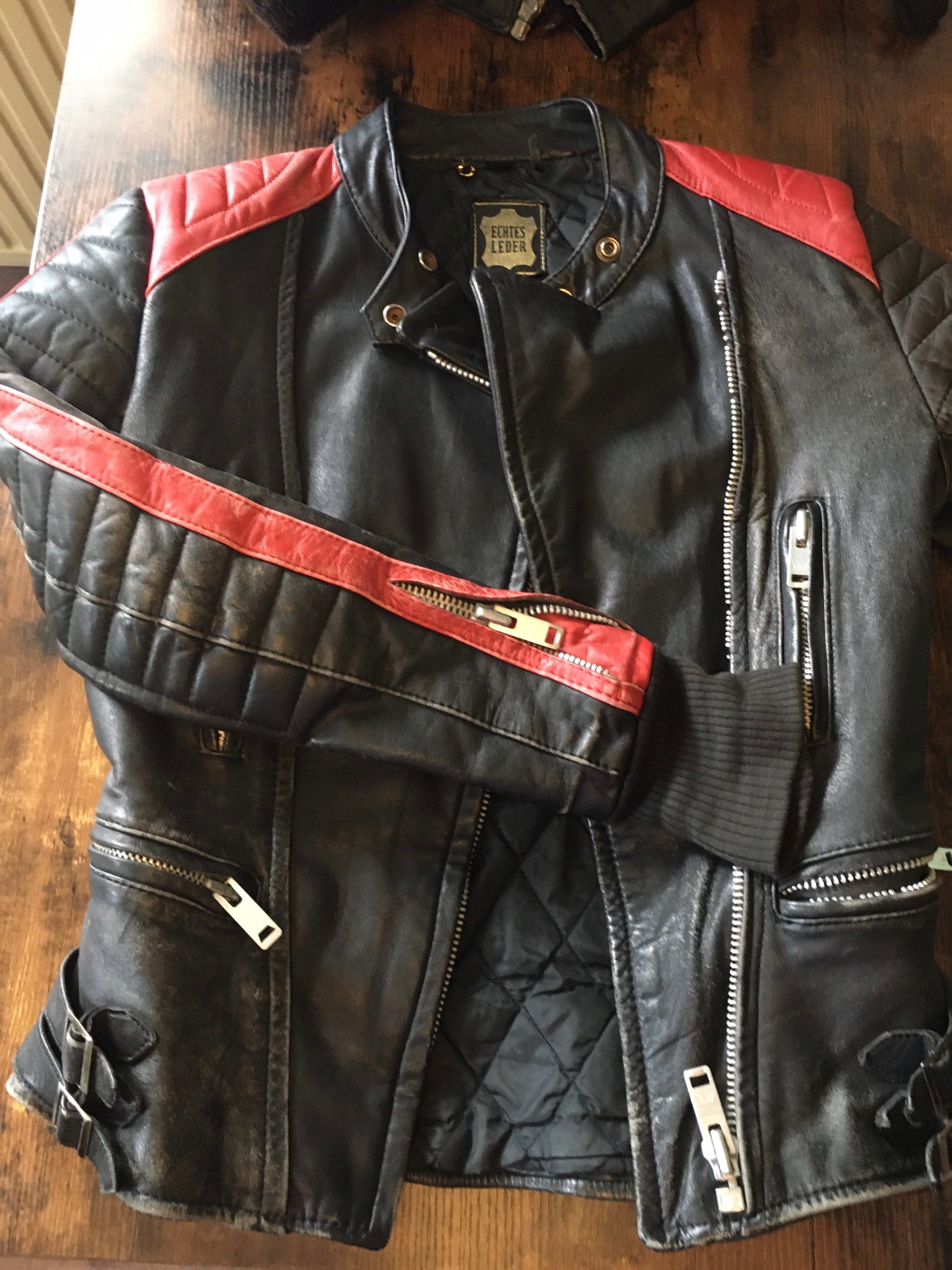 Vintage 70s old school leather jacket Etsy