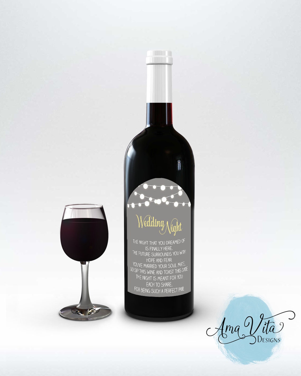 Wedding or Bridal Shower Milestone Wine Bottle Labels Etsy