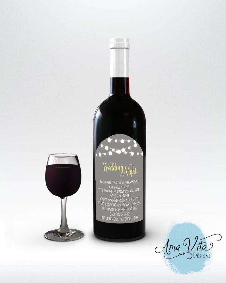 Wedding Or Bridal Shower Milestone Wine Bottle Labels Etsy