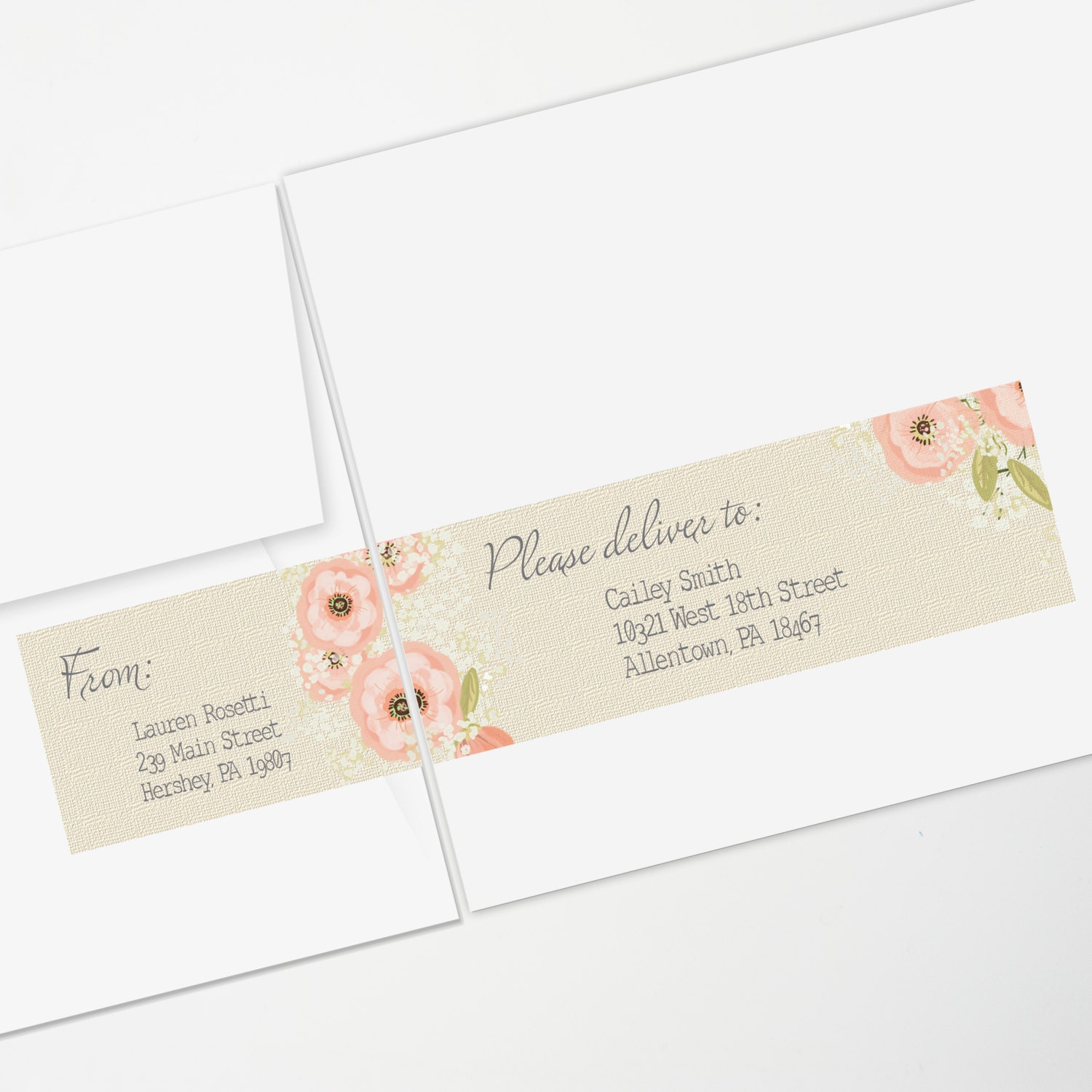 Editable Address Label Wraparound INSTANT DOWNLOAD Etsy