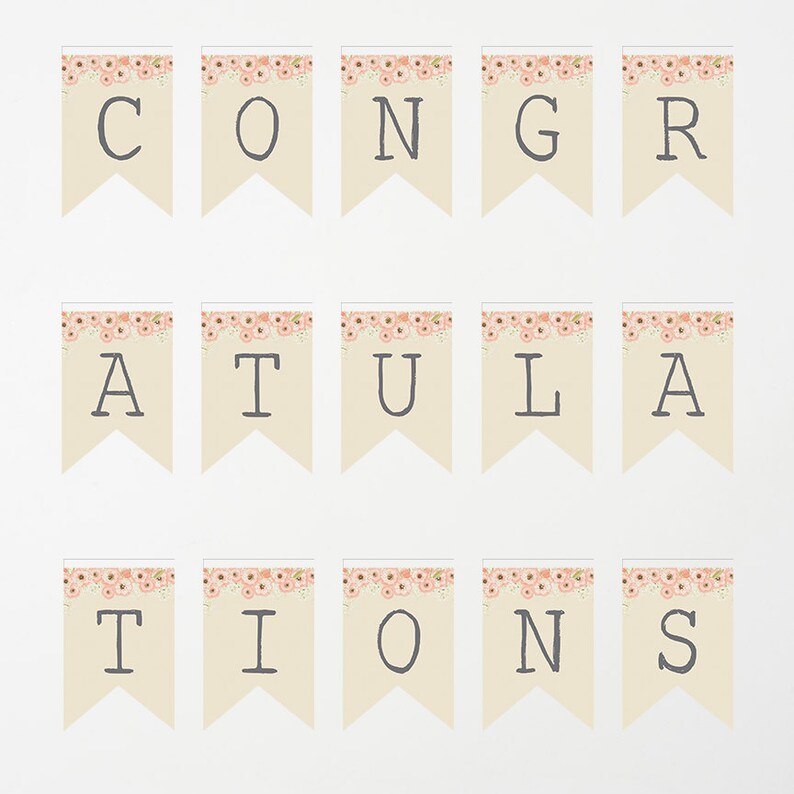 graphic about Congratulations Banner Printable identified as Printable Banner Congratulations Banner Kid Shower Banner Bridal Wedding ceremony Banner Immediate Obtain Printable Function Banner Bunting