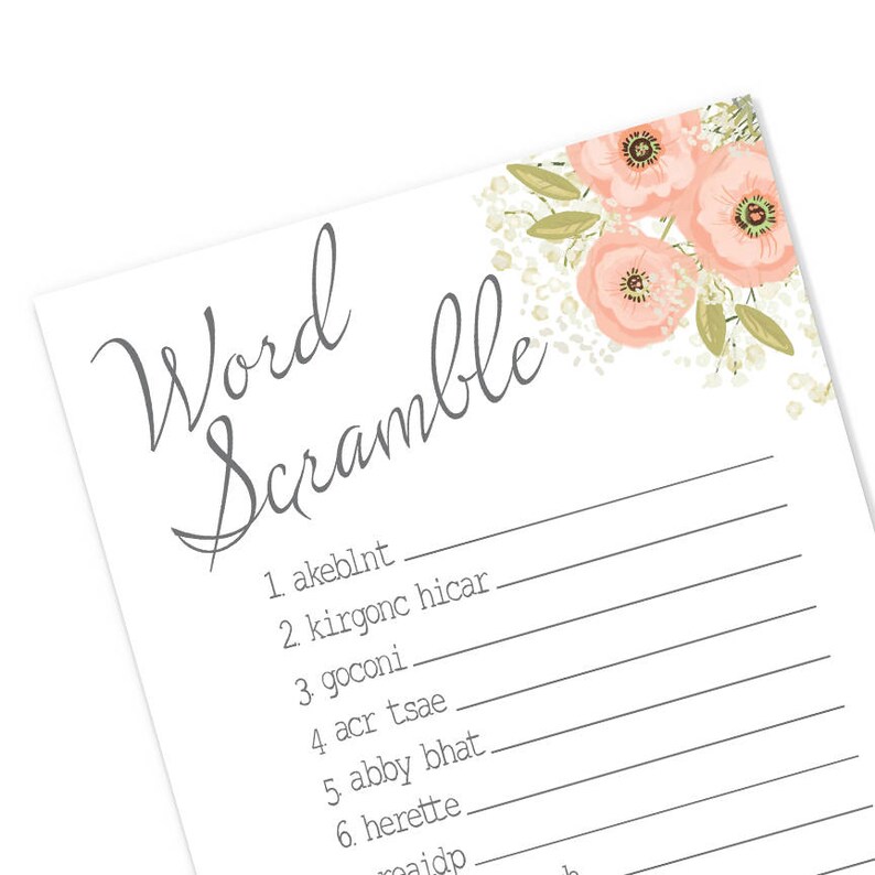 Printable Baby Shower Game Girl Baby Shower Decorations Etsy Printable Baby Shower Game Girl Baby Shower Decorations Etsy