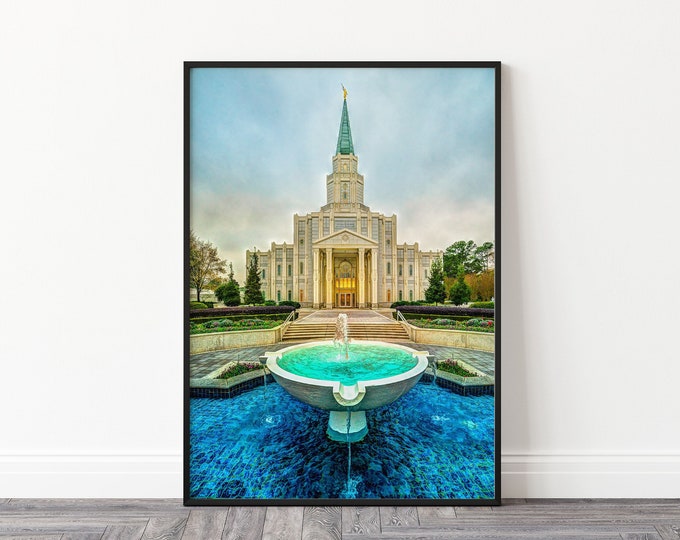 LDS Houston, TX Temple Photograph Fine Art Print - Home Decor Wall Art ...