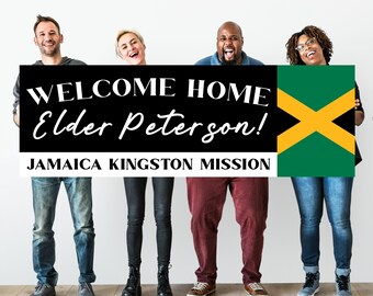 Welcome Home Missionary Banner – Custom Mission Homecoming Yard Sign (6'x2')