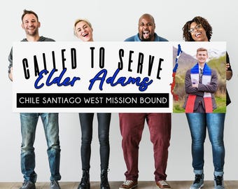 Welcome Home Missionary Banner – Custom Mission Homecoming Sign, 6’x2’ Print