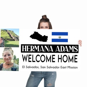 Welcome Home Missionary 4&#39;x2&#39; Poster - Mission Homecoming Print - Mission Airport Poster Sign - Mission Yard Sign - Missionary Banner Print