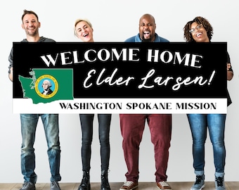Welcome Home Missionary Banner – Custom Mission Homecoming Yard Sign (6'x2')