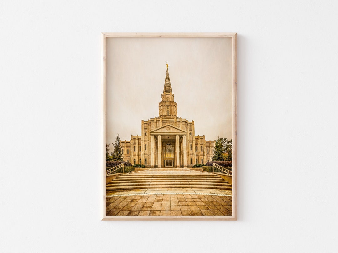LDS Houston, Texas Temple Sepia Photograph Fine Art Print - Home Decor ...