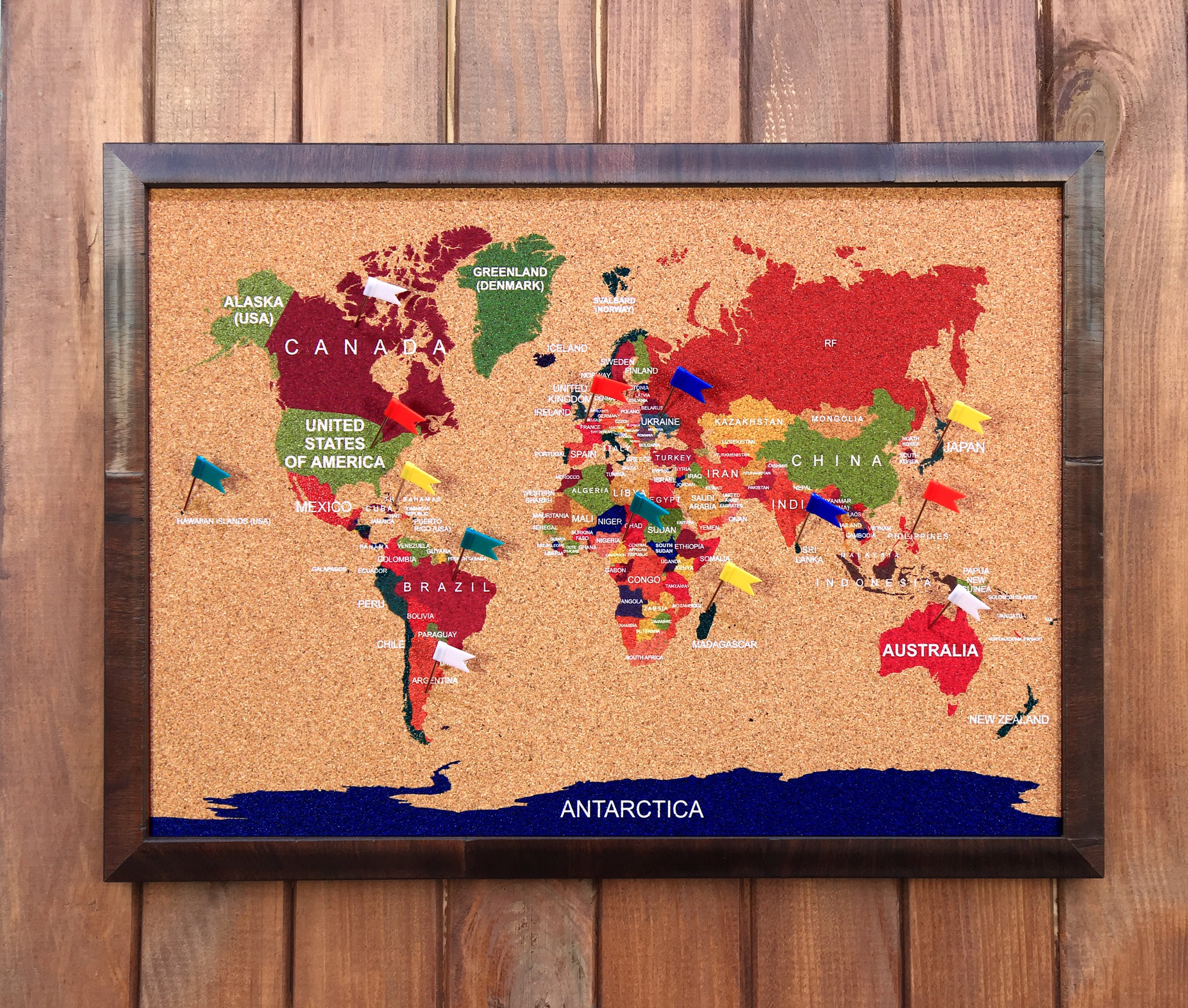 world map travel board