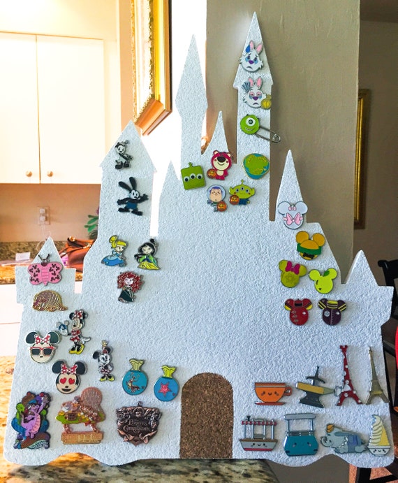Disney Castle Shaped Cork Board Disney Pin Display Board Etsy