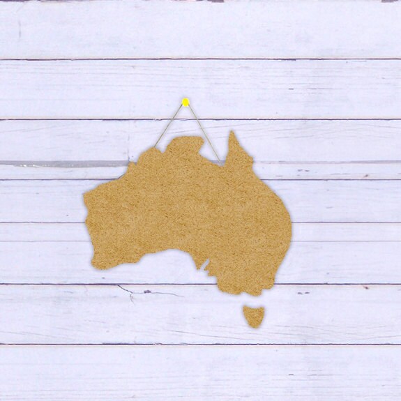 Cork Map of Australia memo notice note board Pinboard atlas Etsy