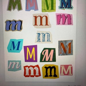 Cartas de rescate J-M para el archivo digital de registro de basura