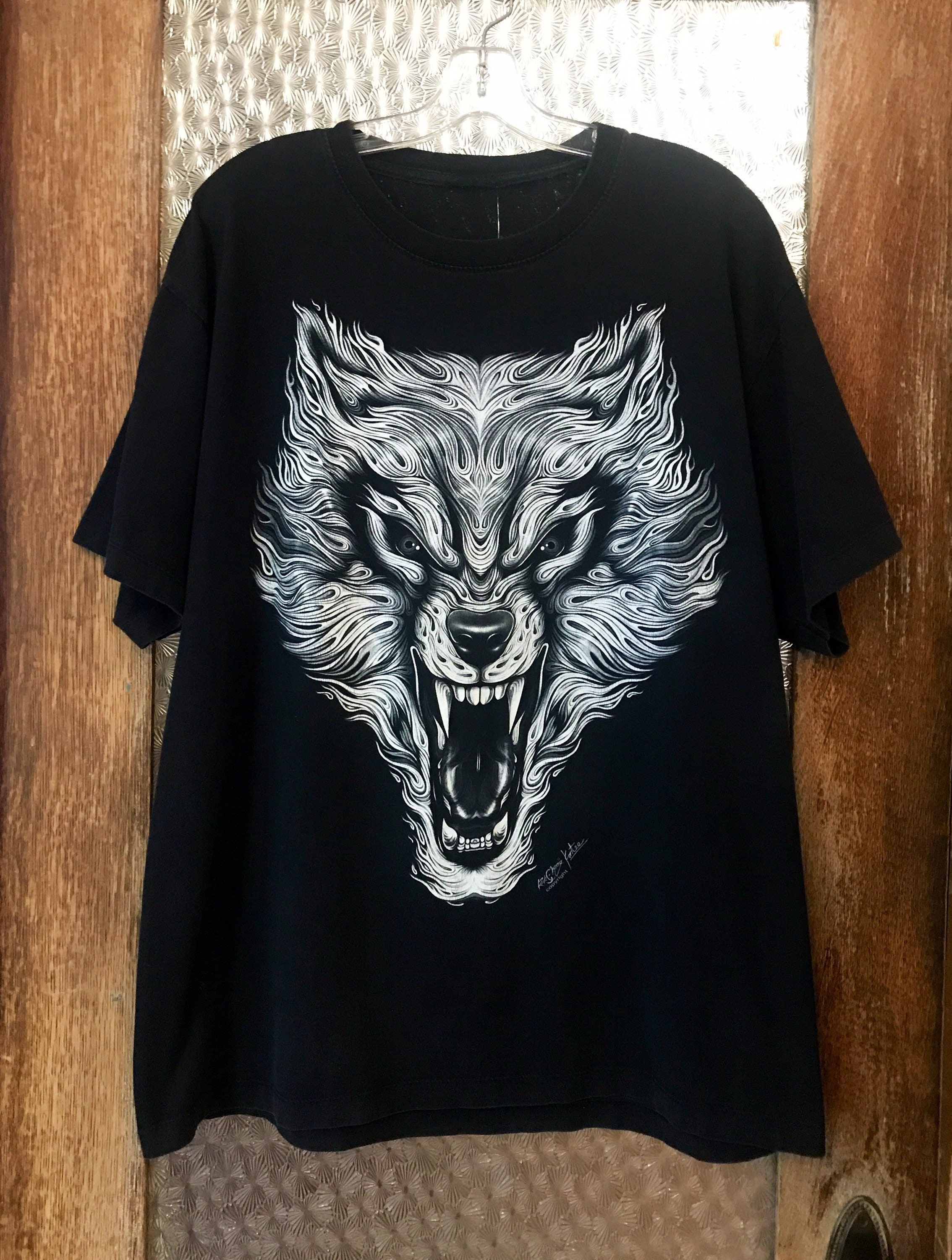 wolf head t shirt