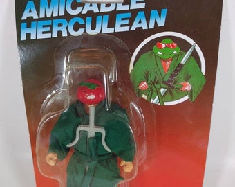 Vintage 1982 Minnelijke Herculean Action Figure-Rood hoofd