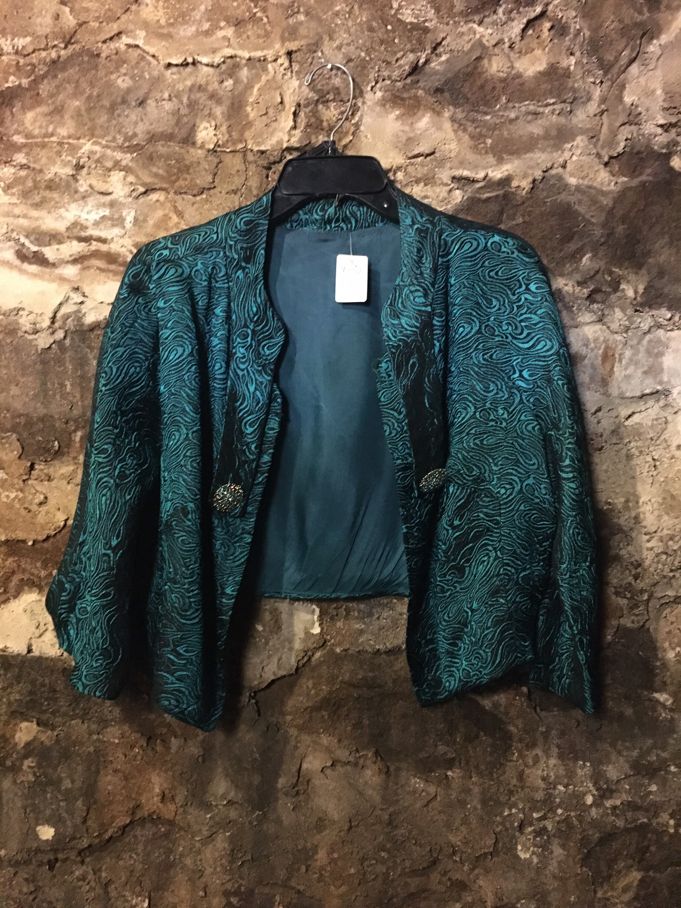 VINTAGE Swirl Pattern Bolero Jacket Etsy