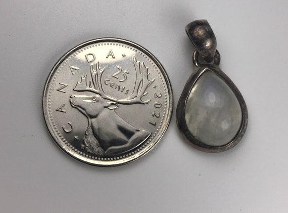 Pear Shaped Moonstone Sterling Silver Pendant - image 4