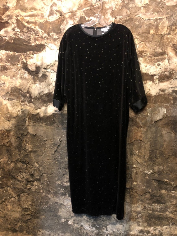 VINTAGE Velvet Sparkly Stars Night Gown