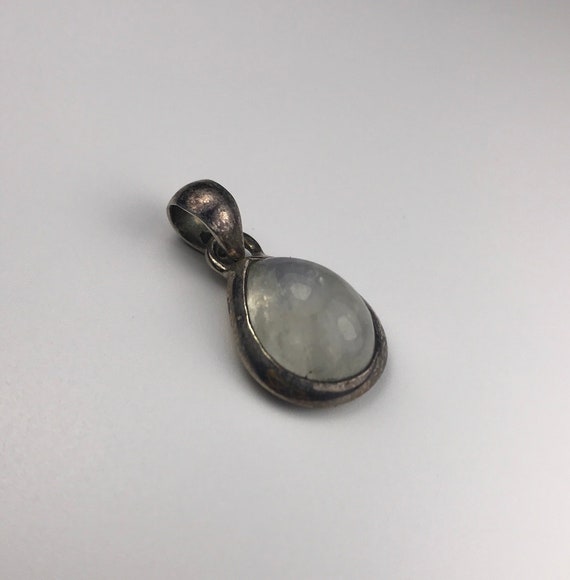 Pear Shaped Moonstone Sterling Silver Pendant - image 3