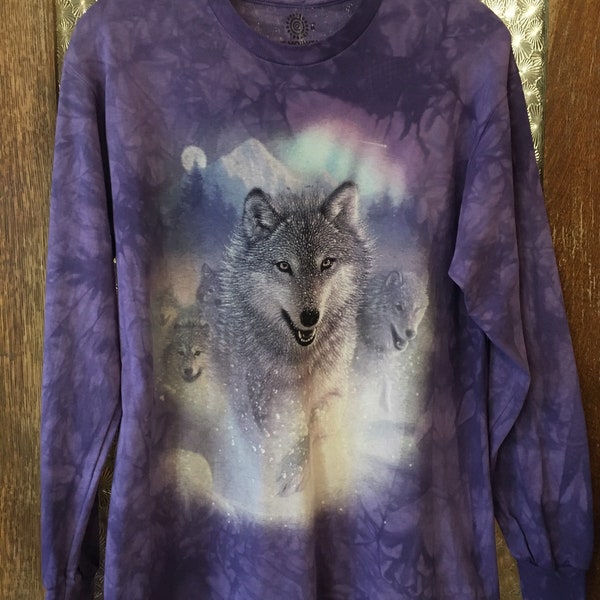 tie dye wolf shirt