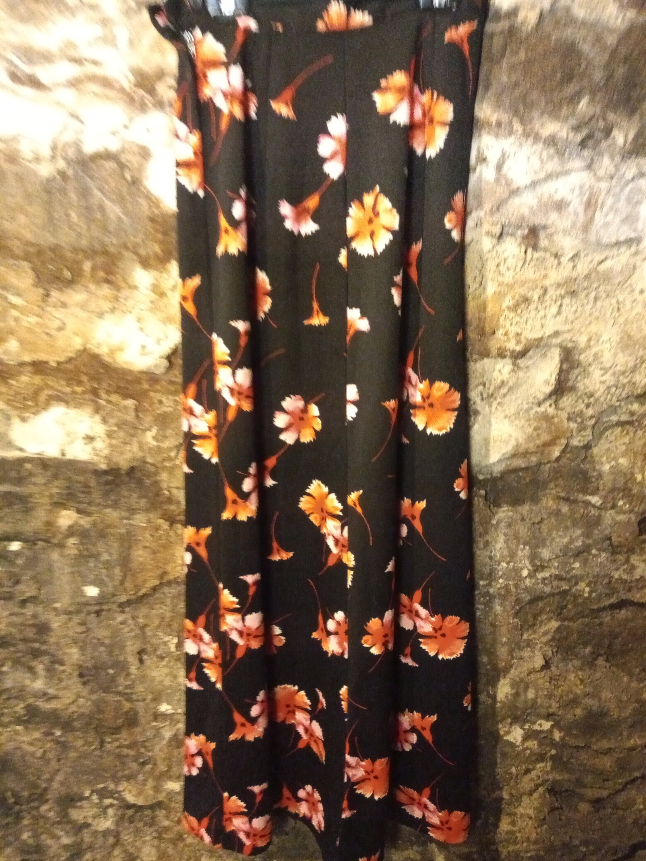 VINTAGE Floral Maxi Skirt Etsy UK