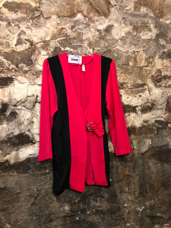 VINTAGE Pink and Black Blazer