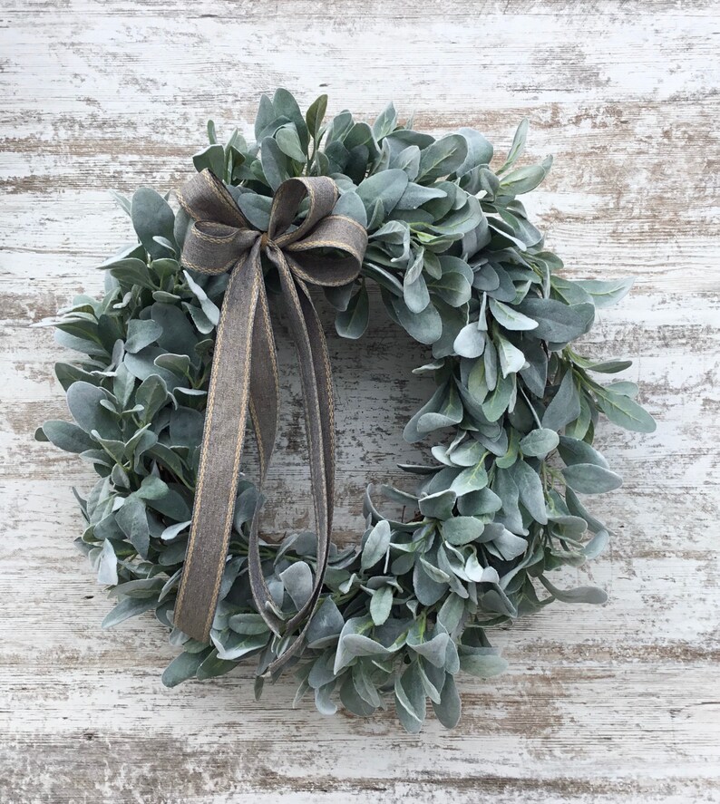 Large Lambs Ear Wreath Spring Lamb's Ear Wreath Summer Etsy