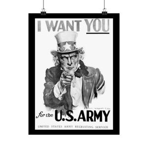 Vintage US Armee Rekrutierung Matte Vertikale Poster, Militär Wand Kunst Dekor, Historische Kriegs Rekrutierung Drucke, Armee Dekorationen, veteran