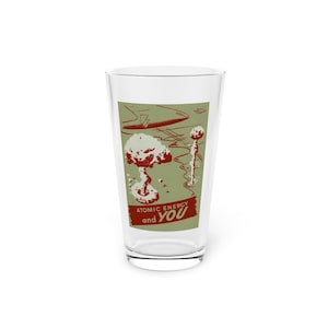 Vintage Cold War Pint Glass – Retro Soviet Memorabilia Barware