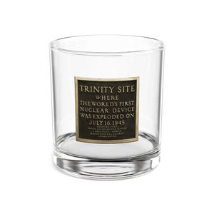 Trinity Site Rocks Glass: Atomic Blast Design, New Mexico Souvenir