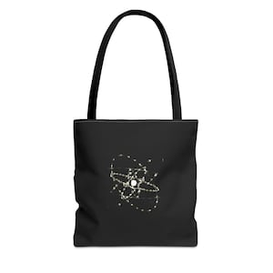Atomic Tote Bag, Science Tote, Chemistry Gift, Molecular Print Bag, Geeky Fashion Accessory, STEM Gift