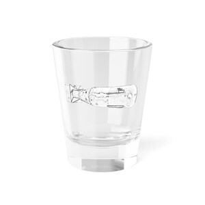 Atomic Bomb Shot Glass, Little Boy Design, Unique Shot Glasses, Novelty Drinking Glass, Gift for History Buffs, Vintage Style Barware
