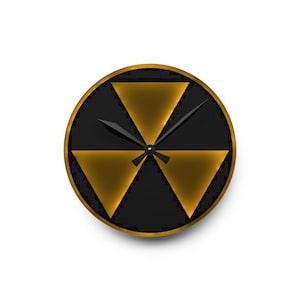 Reloj de pared acrílico Fallout Shelter, decoración nuclear