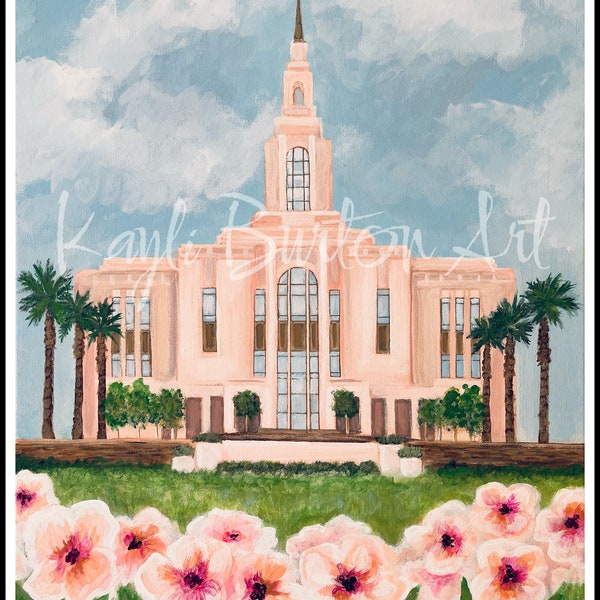 LDS Red Cliffs Temple Art