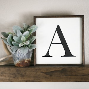 Wood letter sign, vintage letter sign, farmhouse style wooden letter, capital letter wall decor, alphabet sign, monogram wall decor, letters