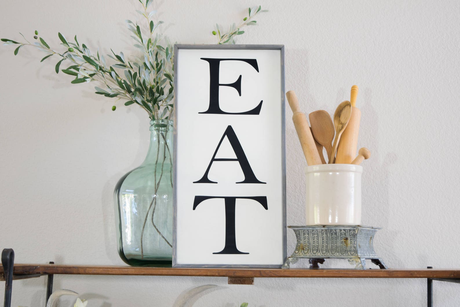 Eat Sign Large EAT Sign Kitchen Wall Decor Kitchen Eat Etsy